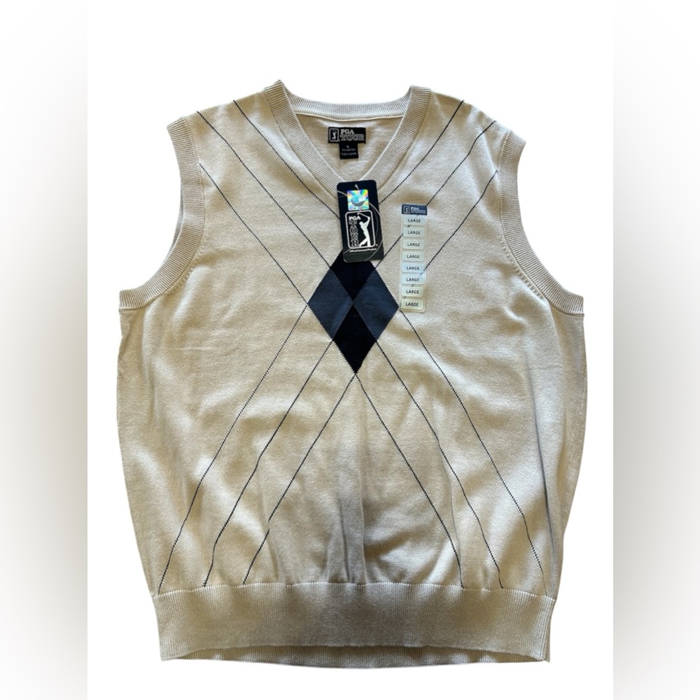 PGA TOUR Sweater Golf Vest Mens Large *NEW*